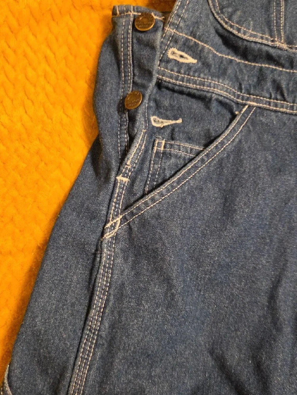 Relaxed Fit Men's Denim Overalls in Blue R Real Work wear 30